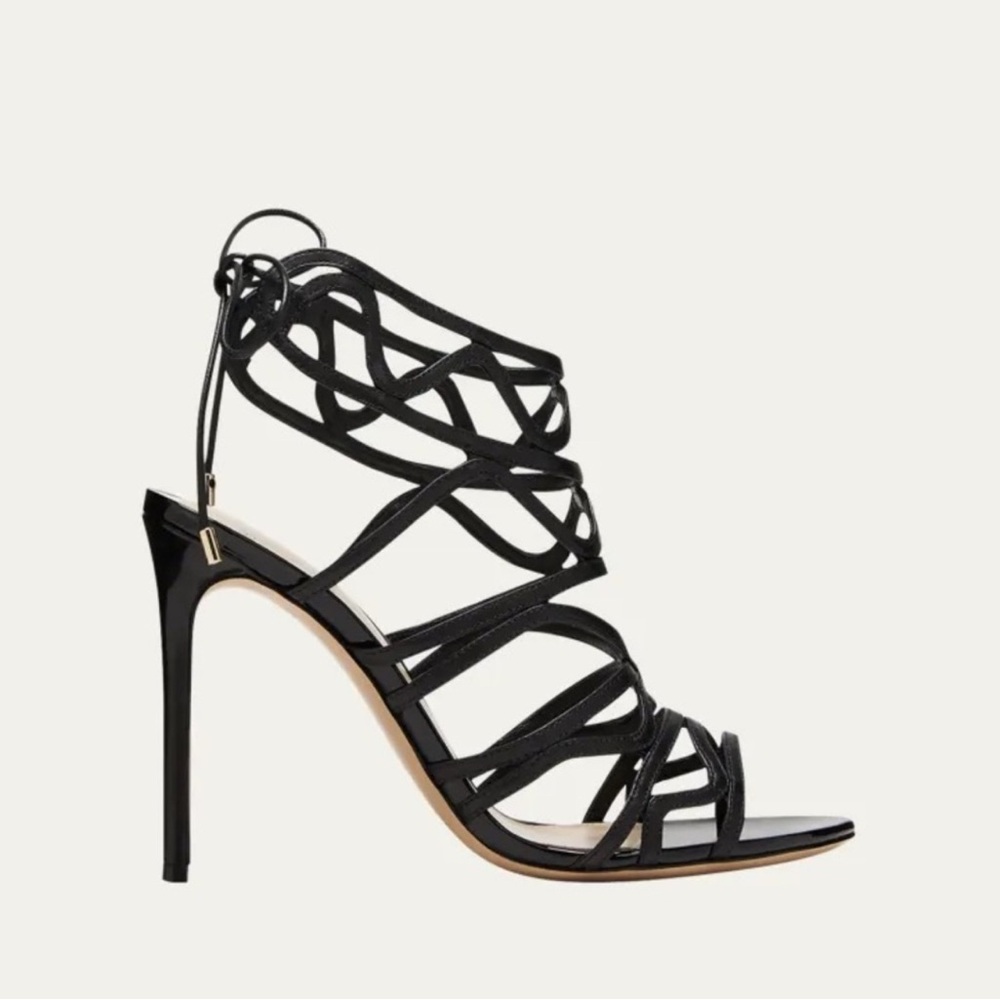 Alexandre Birman Black Strappy Heels